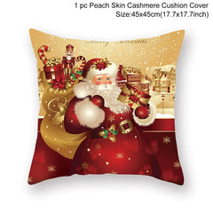 Christmas Cushion Cover Merry Christmas Decorations for Home 2023 Christmas Ornament Navidad Noel Xmas Gifts Happy New Year 2024 - SHOWLU FASHION STORE