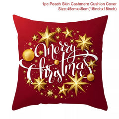 Christmas Cushion Cover Merry Christmas Decorations for Home 2023 Christmas Ornament Navidad Noel Xmas Gifts Happy New Year 2024 - SHOWLU FASHION STORE