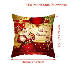 Christmas Cushion Cover Merry Christmas Decorations for Home 2023 Christmas Ornament Navidad Noel Xmas Gifts Happy New Year 2024 - SHOWLU FASHION STORE