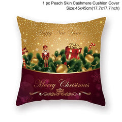 Christmas Cushion Cover Merry Christmas Decorations for Home 2023 Christmas Ornament Navidad Noel Xmas Gifts Happy New Year 2024 - SHOWLU FASHION STORE