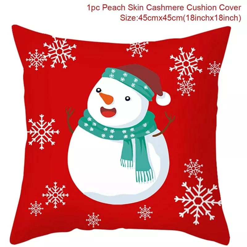 Christmas Cushion Cover Merry Christmas Decorations for Home 2023 Christmas Ornament Navidad Noel Xmas Gifts Happy New Year 2024 - SHOWLU FASHION STORE
