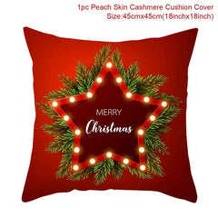 Christmas Cushion Cover Merry Christmas Decorations for Home 2023 Christmas Ornament Navidad Noel Xmas Gifts Happy New Year 2024 - SHOWLU FASHION STORE