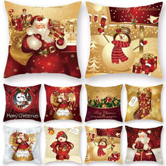Christmas Cushion Cover Merry Christmas Decorations for Home 2023 Christmas Ornament Navidad Noel Xmas Gifts Happy New Year 2024 - SHOWLU FASHION STORE