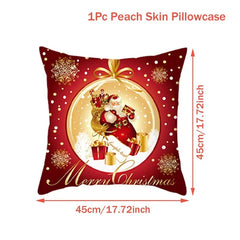 Christmas Cushion Cover Merry Christmas Decorations for Home 2023 Christmas Ornament Navidad Noel Xmas Gifts Happy New Year 2024 - SHOWLU FASHION STORE