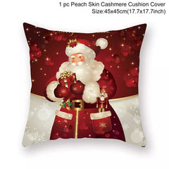 Christmas Cushion Cover Merry Christmas Decorations for Home 2023 Christmas Ornament Navidad Noel Xmas Gifts Happy New Year 2024 - SHOWLU FASHION STORE