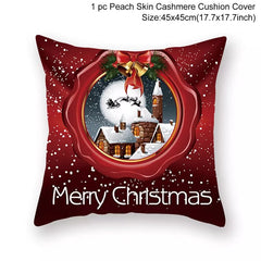 Christmas Cushion Cover Merry Christmas Decorations for Home 2023 Christmas Ornament Navidad Noel Xmas Gifts Happy New Year 2024 - SHOWLU FASHION STORE
