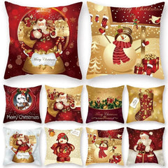 Christmas Cushion Cover Merry Christmas Decorations for Home 2023 Christmas Ornament Navidad Noel Xmas Gifts Happy New Year 2024 - SHOWLU FASHION STORE