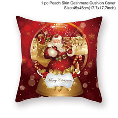 Christmas Cushion Cover Merry Christmas Decorations for Home 2023 Christmas Ornament Navidad Noel Xmas Gifts Happy New Year 2024 - SHOWLU FASHION STORE