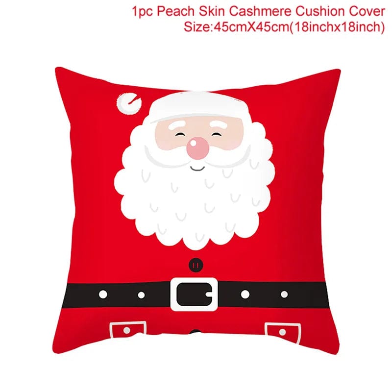 Christmas Cushion Cover Merry Christmas Decorations for Home 2023 Christmas Ornament Navidad Noel Xmas Gifts Happy New Year 2024 - SHOWLU FASHION STORE