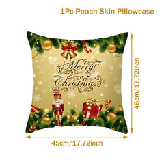 Christmas Cushion Cover Merry Christmas Decorations for Home 2023 Christmas Ornament Navidad Noel Xmas Gifts Happy New Year 2024 - SHOWLU FASHION STORE