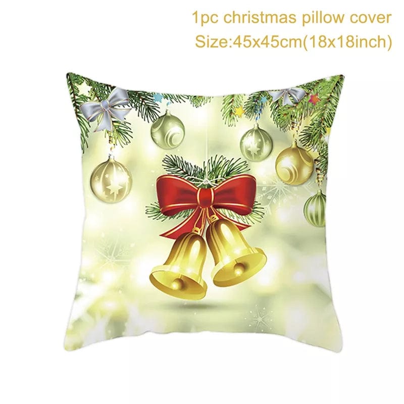 Christmas Cushion Cover Merry Christmas Decorations for Home 2023 Christmas Ornament Navidad Noel Xmas Gifts Happy New Year 2024 - SHOWLU FASHION STORE