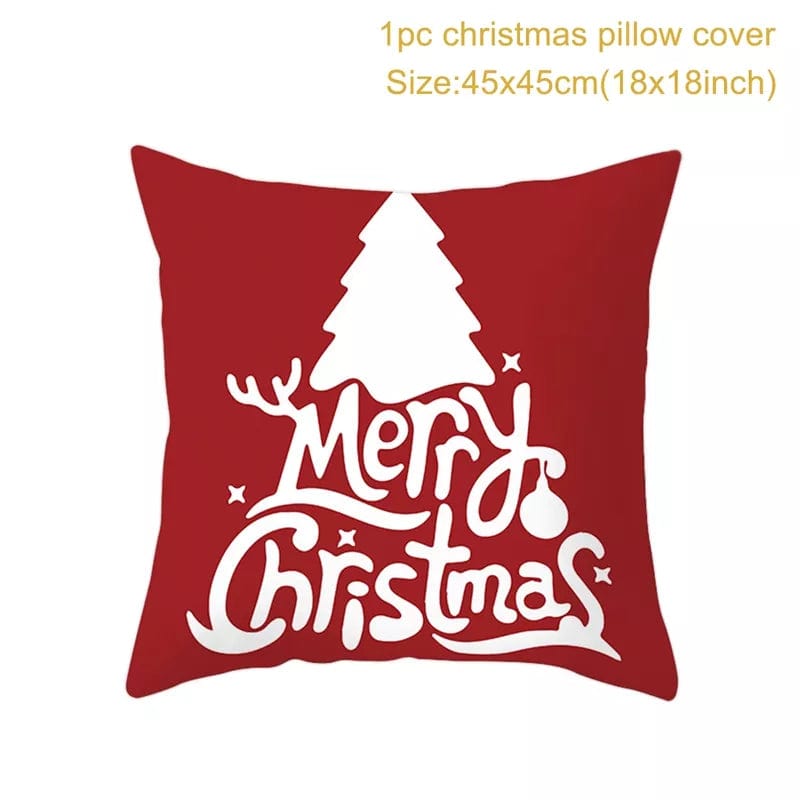 Christmas Cushion Cover Merry Christmas Decorations for Home 2023 Christmas Ornament Navidad Noel Xmas Gifts Happy New Year 2024 - SHOWLU FASHION STORE
