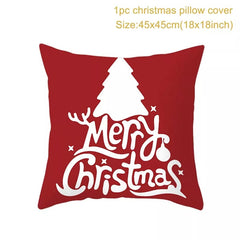 Christmas Cushion Cover Merry Christmas Decorations for Home 2023 Christmas Ornament Navidad Noel Xmas Gifts Happy New Year 2024 - SHOWLU FASHION STORE