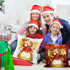 Christmas Cushion Cover Merry Christmas Decorations for Home 2023 Christmas Ornament Navidad Noel Xmas Gifts Happy New Year 2024 - SHOWLU FASHION STORE