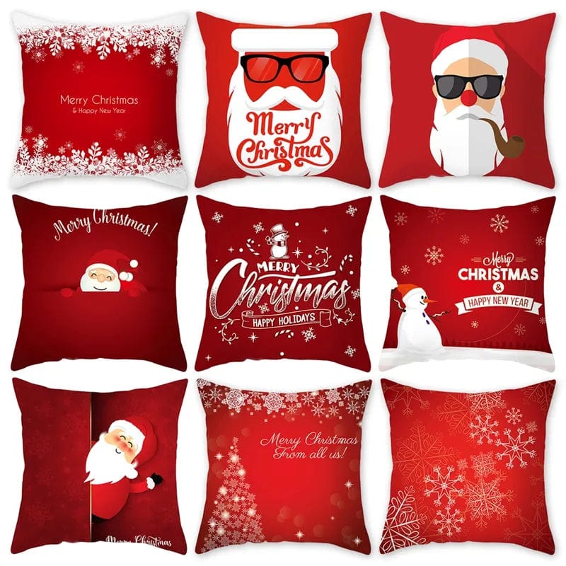 Christmas Cushion Cover Merry Christmas Decorations for Home 2023 Christmas Ornament Navidad Noel Xmas Gifts Happy New Year 2024 - SHOWLU FASHION STORE