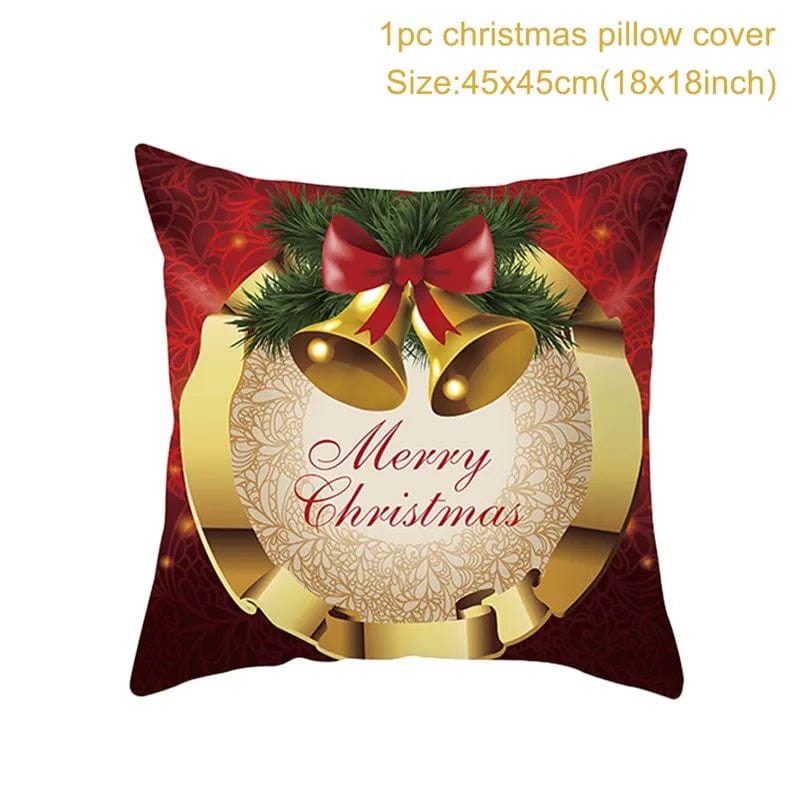 Christmas Cushion Cover Merry Christmas Decorations for Home 2023 Christmas Ornament Navidad Noel Xmas Gifts Happy New Year 2024 - SHOWLU FASHION STORE