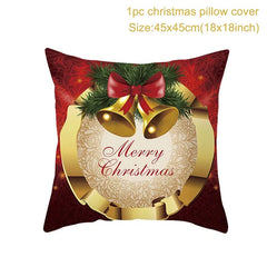 Christmas Cushion Cover Merry Christmas Decorations for Home 2023 Christmas Ornament Navidad Noel Xmas Gifts Happy New Year 2024 - SHOWLU FASHION STORE