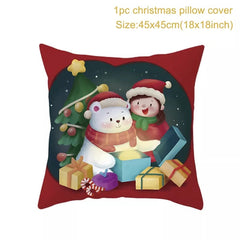 Christmas Cushion Cover Merry Christmas Decorations for Home 2023 Christmas Ornament Navidad Noel Xmas Gifts Happy New Year 2024 - SHOWLU FASHION STORE