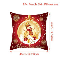 Christmas Cushion Cover Merry Christmas Decorations for Home 2023 Christmas Ornament Navidad Noel Xmas Gifts Happy New Year 2024 - SHOWLU FASHION STORE