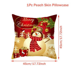 Christmas Cushion Cover Merry Christmas Decorations for Home 2023 Christmas Ornament Navidad Noel Xmas Gifts Happy New Year 2024 - SHOWLU FASHION STORE