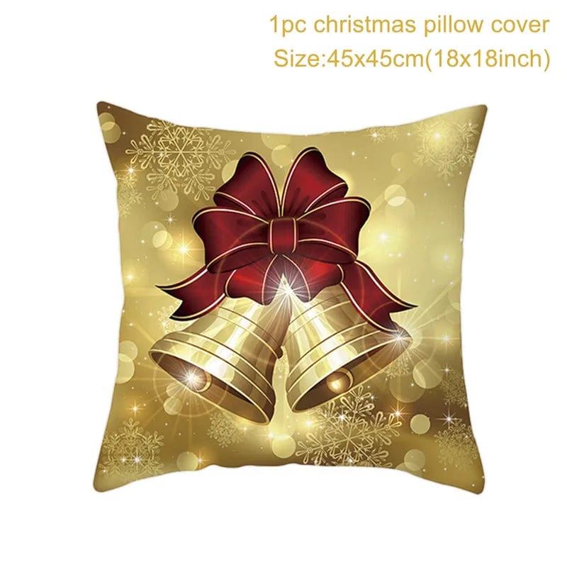 Christmas Cushion Cover Merry Christmas Decorations for Home 2023 Christmas Ornament Navidad Noel Xmas Gifts Happy New Year 2024 - SHOWLU FASHION STORE