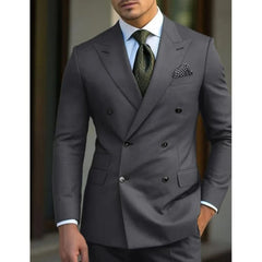 Classic Mens Suits Slim Fit 2 Piece Blazer and Pants Peak Lapel Men Suit Tuxedo Set for Wedding Prom Party Luxury - SHOWLU FASHION STORE