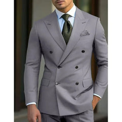 Classic Mens Suits Slim Fit 2 Piece Blazer and Pants Peak Lapel Men Suit Tuxedo Set for Wedding Prom Party Luxury - SHOWLU FASHION STORE