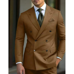 Classic Mens Suits Slim Fit 2 Piece Blazer and Pants Peak Lapel Men Suit Tuxedo Set for Wedding Prom Party Luxury - SHOWLU FASHION STORE