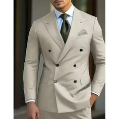 Classic Mens Suits Slim Fit 2 Piece Blazer and Pants Peak Lapel Men Suit Tuxedo Set for Wedding Prom Party Luxury - SHOWLU FASHION STORE