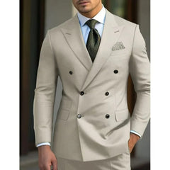 Classic Mens Suits Slim Fit 2 Piece Blazer and Pants Peak Lapel Men Suit Tuxedo Set for Wedding Prom Party Luxury - SHOWLU FASHION STORE