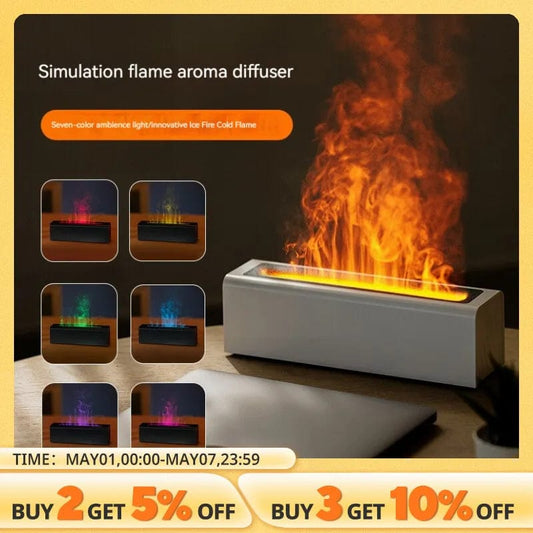 Colorful Simulation Flame Diffuser USB Plug - in Fragrance Office Home Flame Humidification Diffuser Diffuser - SHOWLU FASHION STORE