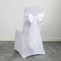 Colourful Satin Chair Sash Wedding Decoration Bow Tie Knot Band Birthday Party Hotel Show Shiny Colour Luxury Design - SHOWLU FASHION STORE