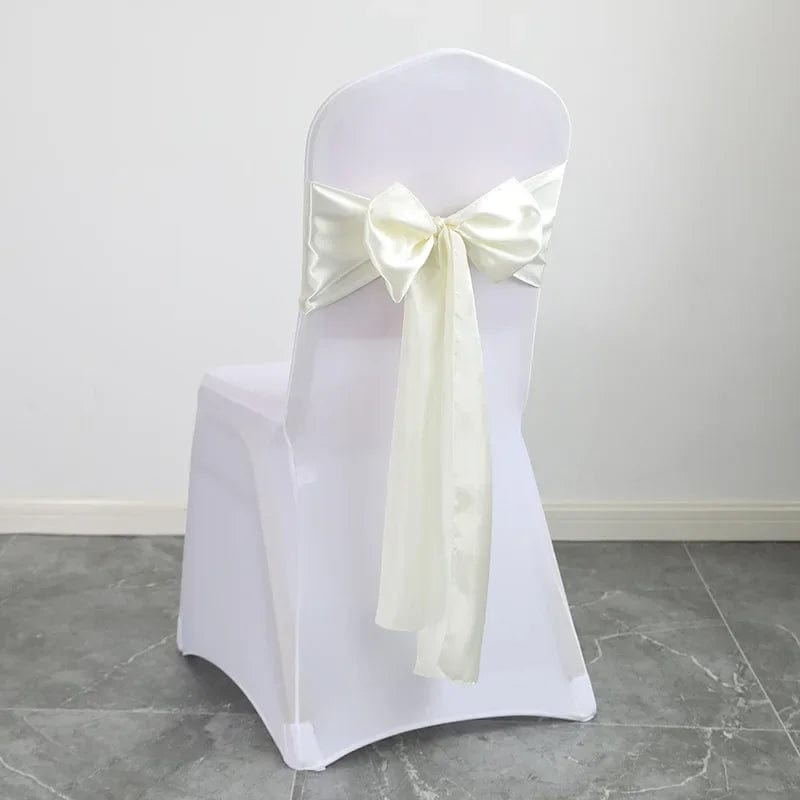 Colourful Satin Chair Sash Wedding Decoration Bow Tie Knot Band Birthday Party Hotel Show Shiny Colour Luxury Design - SHOWLU FASHION STORE