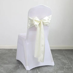 Colourful Satin Chair Sash Wedding Decoration Bow Tie Knot Band Birthday Party Hotel Show Shiny Colour Luxury Design - SHOWLU FASHION STORE