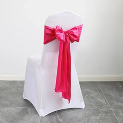 Colourful Satin Chair Sash Wedding Decoration Bow Tie Knot Band Birthday Party Hotel Show Shiny Colour Luxury Design - SHOWLU FASHION STORE