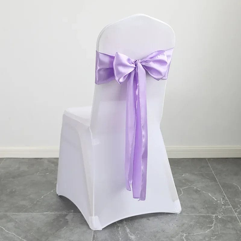 Colourful Satin Chair Sash Wedding Decoration Bow Tie Knot Band Birthday Party Hotel Show Shiny Colour Luxury Design - SHOWLU FASHION STORE