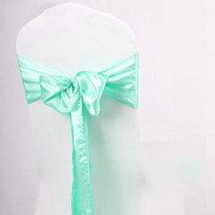 Colourful Satin Chair Sash Wedding Decoration Bow Tie Knot Band Birthday Party Hotel Show Shiny Colour Luxury Design - SHOWLU FASHION STORE