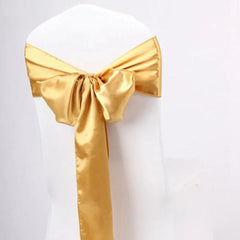 Colourful Satin Chair Sash Wedding Decoration Bow Tie Knot Band Birthday Party Hotel Show Shiny Colour Luxury Design - SHOWLU FASHION STORE