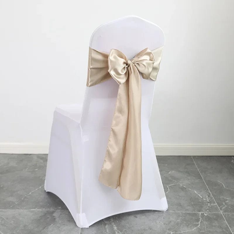 Colourful Satin Chair Sash Wedding Decoration Bow Tie Knot Band Birthday Party Hotel Show Shiny Colour Luxury Design - SHOWLU FASHION STORE