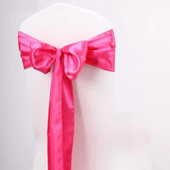 Colourful Satin Chair Sash Wedding Decoration Bow Tie Knot Band Birthday Party Hotel Show Shiny Colour Luxury Design - SHOWLU FASHION STORE