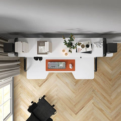 Computer Desktop Desk with Bookshelf Integrated Simple Modern Small Apartment For Home Table Bedroom Storage Study Table - SHOWLU FASHION STORE