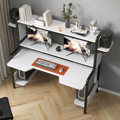 Computer Desktop Desk with Bookshelf Integrated Simple Modern Small Apartment For Home Table Bedroom Storage Study Table - SHOWLU FASHION STORE