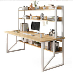 Computer Study Desk With Storage Bookshelf Office Workstation Organizer Desk for Home Students Professionals Length 100cm - SHOWLU FASHION STORE