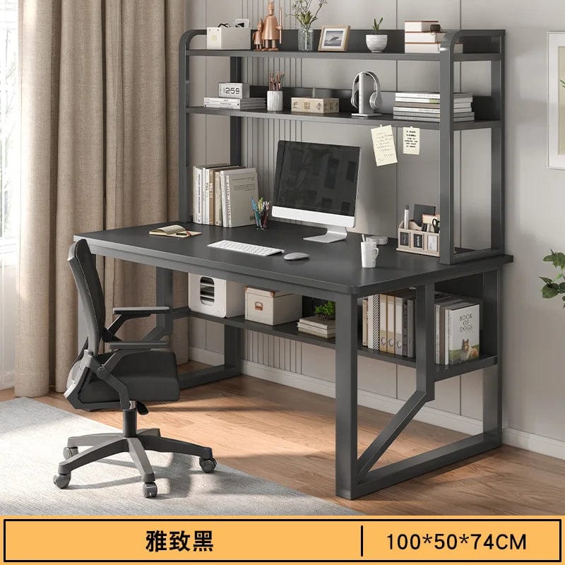 Computer Study Desk With Storage Bookshelf Office Workstation Organizer Desk for Home Students Professionals Length 100cm - SHOWLU FASHION STORE