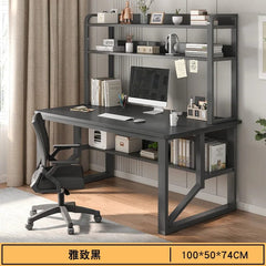 Computer Study Desk With Storage Bookshelf Office Workstation Organizer Desk for Home Students Professionals Length 100cm - SHOWLU FASHION STORE