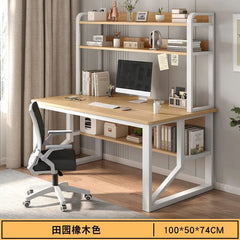 Computer Study Desk With Storage Bookshelf Office Workstation Organizer Desk for Home Students Professionals Length 100cm - SHOWLU FASHION STORE