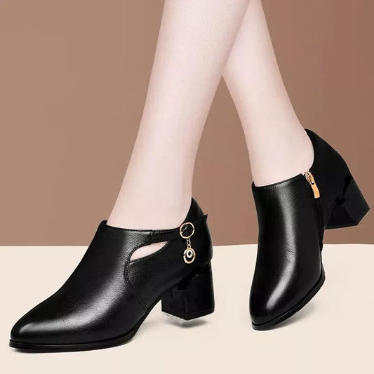 Cresfimix Botas Femininas Women Cute Sweet High Quality Square Heel Short Ankle Boots Lady Casual Street Winter Heel Shoes A790B - SHOWLU FASHION STORE