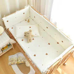 Crib Korean Quilted Bed Fence Newborn Baby Children Patchwork Bed Sectional Removable Washable Bed Fence Customizable - SHOWLU FASHION STORE