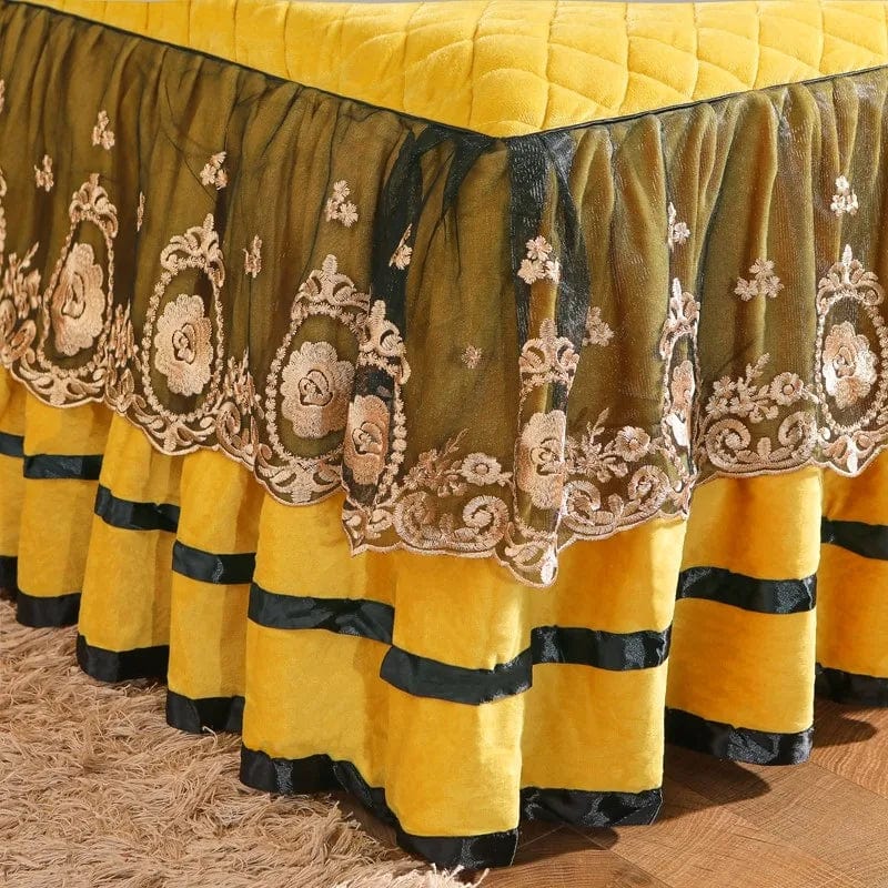 Crystal Velvet Fleece Bedspread, Super Soft Quilting, Lace Bedskirt, Bedclothes, Mattress Cover, Bedspread, Pillowcases - SHOWLU FASHION STORE