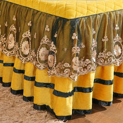 Crystal Velvet Fleece Bedspread, Super Soft Quilting, Lace Bedskirt, Bedclothes, Mattress Cover, Bedspread, Pillowcases - SHOWLU FASHION STORE